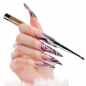 Preview: Pincel de diseño para gel de uñas de pelo auténtico - Redondo