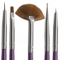Preview: 5-piece set of gel brushes & nail art brushes made of synthetic hair