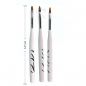 Preview: 3-piece brush set for UV gel & acrylic made of synthetic hair - Zebra