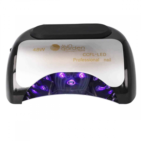 Lámpara UV CCFL-LED para uñas con sensor, temporizador y reposamanos 48W - K18 Negro