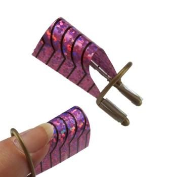Reusable nail templates F0-18 pink 5 pieces