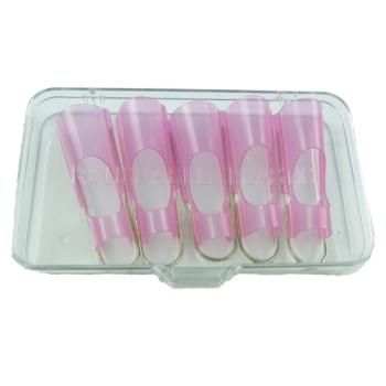 Plantillas de uñas reutilizables F0-45 rosa 5 piezas