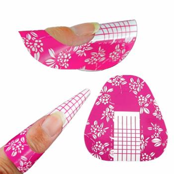 Plantillas de uñas oval rosa 500 piezas FO-20