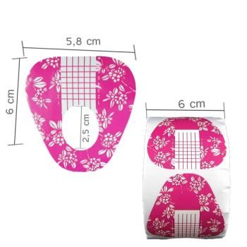 Nail stencils oval pink 500 pieces FO-20