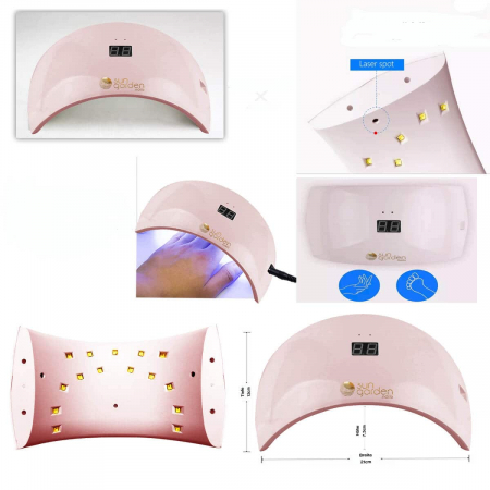 UV Nail Polish Gel Set + UV DEVICE Sun9s - Pink