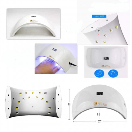 Esmalte de Uñas UV Gel Set + Dispositivo UV SUN9s - Blanco