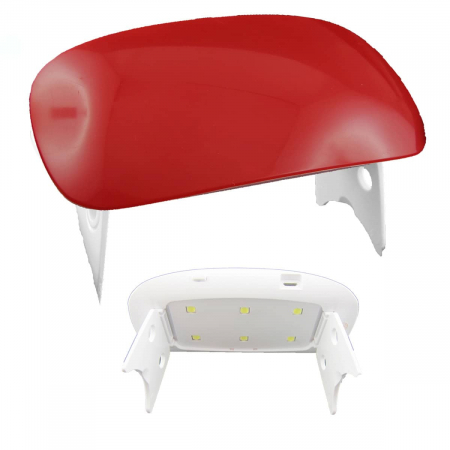 Petite lampe à ongles UV 6 W pliable - Sun Mini Rouge