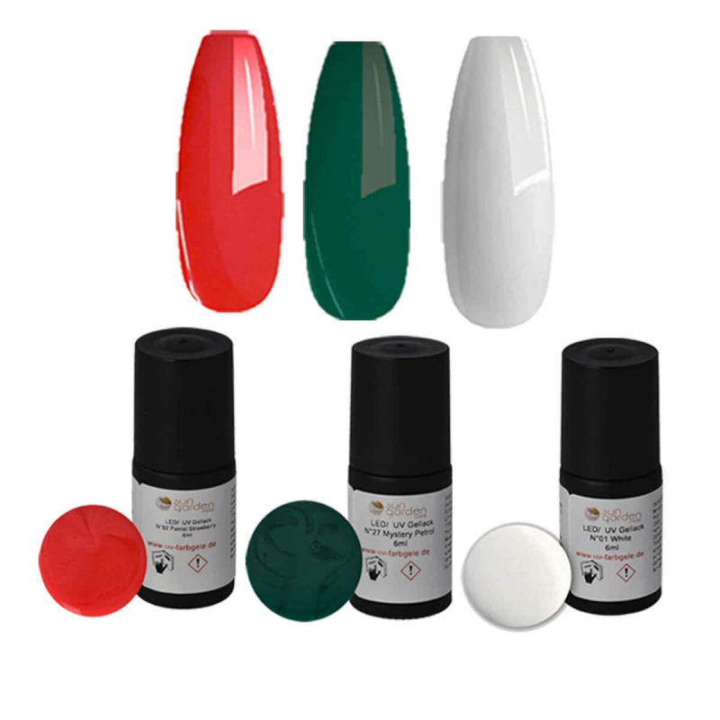 UV nail polish gel - SET 4 + UV build-up gel Rosie Pink