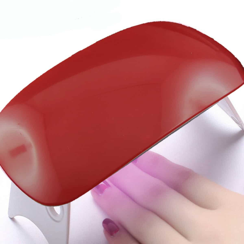Petite lampe à ongles UV 6 W pliable - Sun Mini Rouge