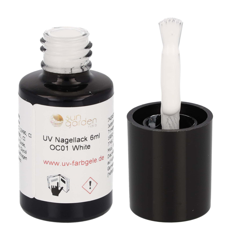 UV Nail Polish 6ml - One Coat Line - black & white shades