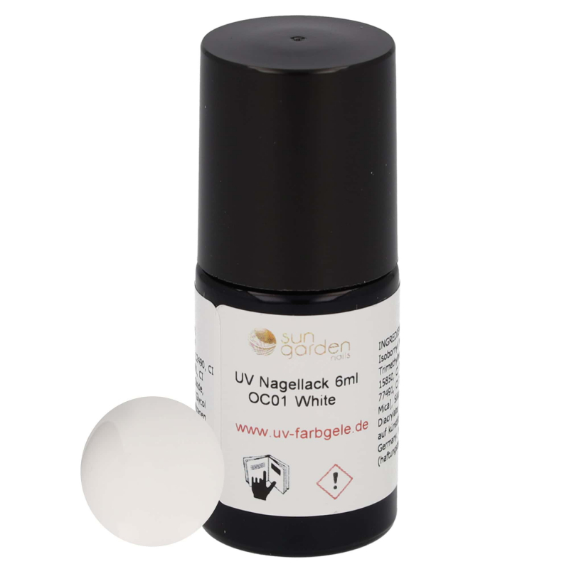UV Nail Polish 6ml - One Coat Line - black & white shades