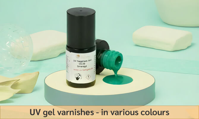 UV gel varnishes - One Coat Line - in various colours